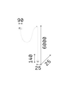 Κρεμαστό Φωτιστικό ARCHIMEDE SP SFERA Μαύρο Ideal Lux 328355