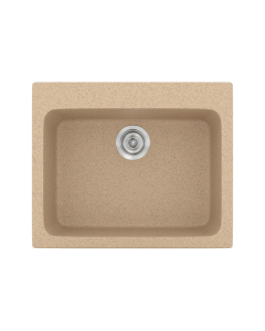 Νεροχύτης Κουζίνας Συνθετικός 60x50 εκ. Ένθετος Eρμάριο 60 εκ. Sanitec Classic 331-10-Granite-Beige