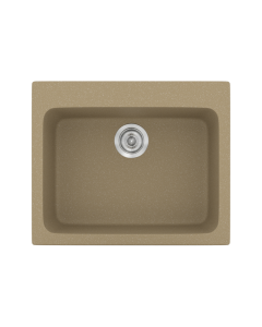 Νεροχύτης Κουζίνας Συνθετικός 60x50 εκ. Ένθετος Eρμάριο 60 εκ. Sanitec Classic 331-15-Metallic-Cream