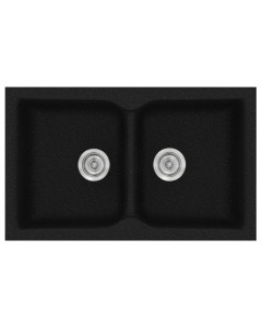 Νεροχύτης Κουζίνας Συνθετικός 86x50 εκ. Ένθετος Eρμάριο 90 εκ.Sanitec Classic Metallic Space 336-22