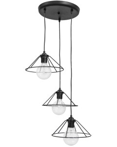 Φωτιστικό Κρεμαστό/Οροφής FUN-350 3L PENDEL BLACK Heronia 34-0076