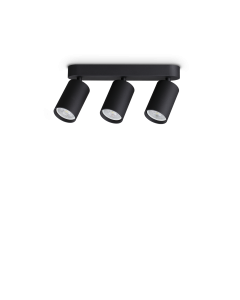 Φωτιστικό Οροφής DYNAMITE PL3 LINEAR ROUND Μαύρο Ideal Lux 371252