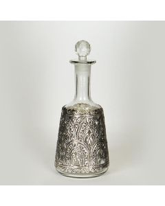 ΚΑΡΑΦΑ ΓΥΑΛΙΝΗ - ΜΕΤΑΛΛΙΚΗ ΑΣΗΜΙ 12.5x29cm Eurolamp 752-10530