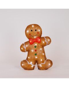 ΑΚΡΥΛΙΚΟΣ GINGERBREAD, ΜΕΤΑΣΧΗΜΑΤΙΣΤΗ, 40 ΛΕΥΚΑ LED, 28x8x37cm, ΠΡΟΕΚΤΑΣΗ ΠΑΡΟΧΗΣ 5m, IP44 Eurolamp 600-47214