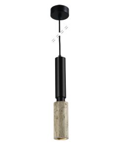 InLight Κρεμαστό φωτιστικό γκρι από travertine marble 1XGU10 D:7,5 x 35cm 4088