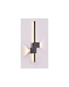 Επιτοίχιο φωτιστικό LED 14W & 2*3W 3CCT από μαύρο μέταλλο 43043-BL