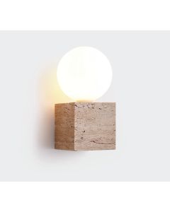 InLight Επιτοίχιο φωτιστικό γκρι από travertine marble 1XG9 D:10 x 20cm 43063