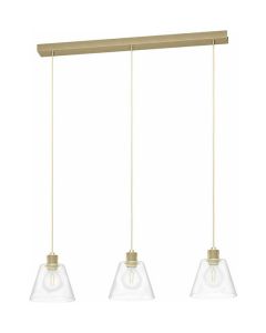 Eglo Copley Μοντέρνο Κρεμαστό Φωτιστικό Τρίφωτο Ράγα με Ντουί E27 σε Χρυσό Χρώμα 43634