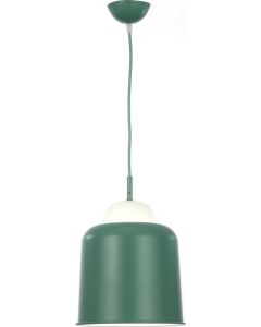 Μονόφωτο Φωτιστικό Ø24εκ. Πράσινο Μέταλλο / Λευκό Γυαλί Inlight 4481Β 