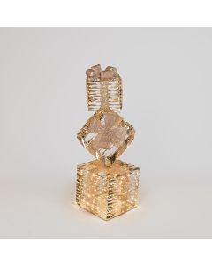 ΚΟΥΤΙΑ ΦΩΤΙΖΟΜΕΝΑ ΧΡΥΣΑ 95cm, 600 ΜΙΝΙ LED, 4,5V ΜΕΤΑΣΧΗΜΑΤΙΣΤΗ, ΧΡΟΝΟΔΙΑΚΟΠΤΗ, ΑΣHMI XAΛΚΙΝΟ ΚΑΛΩΔΙΟ, ΘΕΡΜΟ ΛΕΥΚΟ LED, ΠΡΟΕΚΤΑΣΗ ΠΑΡΟΧΗΣ 5m, IP44 Eurolamp 600-22564