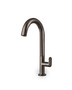 Μπαταρία Νιπτήρα Υψηλή με Βαλβίδα Clic-Clac Slim Vicario Black Brushed 500041-410