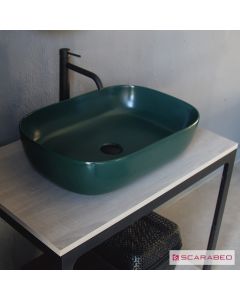 Νιπτήρας Πορσελάνης Glam 56x39 Scarabeo Musk (verde) 1804-900