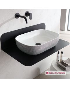 Νιπτήρας Πορσελάνης Glam 56x39 Scarabeo Pois Black 1804-SENR