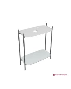 Έπιπλο μπάνιου Laila 2703-NROP με ράφια 2716+2710-41 χωρίς νιπτήρα, Scarabeo 27031610-NROP4141