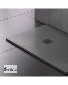 Ντουζιέρα Cast Marble (Χυτό μάρμαρο) με Βαλβίδα Slate 160x80 Sirene Beton Matt S16080-411