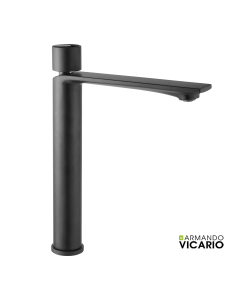 Μπαταρία Νιπτήρα Υψηλή με Βαλβίδα Clic-Clac Halo Vicario Black Matt 515041-400