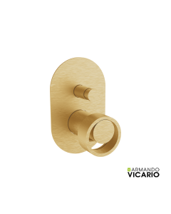 Μίκτης Εντοιχισμού 2 Εξόδων Halo Vicario Brushed Gold 515050D-201