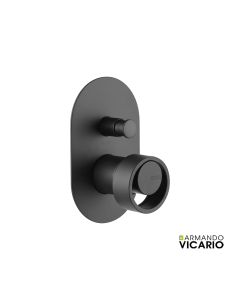 Μίκτης Εντοιχισμού 2 Εξόδων Halo Vicario Black Matt 515050D-400