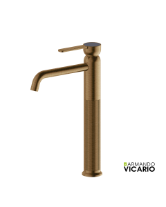 Μπαταρία Νιπτήρα Υψηλή με Βαλβίδα Clic-Clac Lumiere Vicario Antique Brass 516041-221