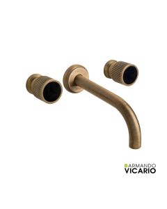 Μπαταρία Νιπτήρα Τοίχου 3 οπών Lumiere Vicario Antique Brass 516046-221