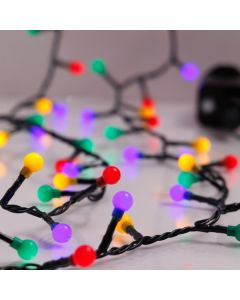 XMAS ΛΑΜΠΑΚΙ ΣΕΙΡΑ 500 LED 3mm ΧΡΩΜΑΤΙΣΤΕΣ ΜΠΑΛΙΤΣΕΣ 0.9cm 31V ΜΕΤΑΣΧΗΜΑΤΙΣΤΗ ΜΕ 8 ΠΡΟΓΡΑΜΜΑΤΑ & ΜΝΗΜΗ ΠΡΑΣΙΝΟ PVC ΚΑΛΩΔΙΟ ΧΡΩΜΑΤΙΣΤΟ LED ΑΝΑ 3cm ΠΑΡΟΧΗ 3m IP44 Eurolamp 600-03990