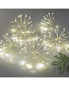 ΜΠΟΥΚΕΤΑΚΙΑ 120 MINI LED, ΜΕ ΜΕΤΑΣΧΗΜΑΤΙΣΤΗ, 6 ΜΠΟΥΚΕΤΑ x 20 LED, ΑΣΗΜΙ ΧΑΛΚΟΣ, ΘΕΡΜΟ ΛΕΥΚΟ LED, ΑΠΟΣΤΑΣΗ ΜΠΟΥΚΕΤΩΝ  30cm, ΠΡΟΕΚΤΑΣΗ ΠΑΡΟΧΗΣ 3m, IP44 Eurolamp 600-11449