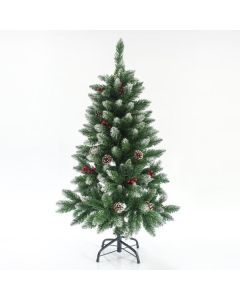 ΔΕΝΤΡΟ ΕΛΑΤΟ ΧΙΟΝΙΣΜΕΝΟ ΜΕ BERRY, 120cm Eurolamp 600-30169