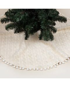 ΠΟΔΙΑ ΔΕΝΤΡΟΥ, ΛΕΥΚΗ, ΜΕ POM POM, 114cm Eurolamp 600-46640