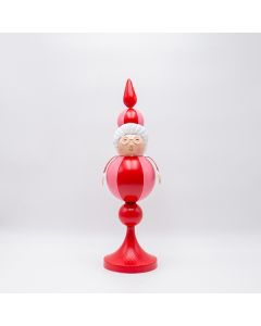 ΓΥΝΑΙΚΑ ΑΓΙΟΥ ΒΑΣΙΛΗ, ΚΟΚΚΙΝΟ ΡΟΖ, ΜΕΤΑΛΛΙΚΟ, 14x13x45cm Eurolamp 600-47744