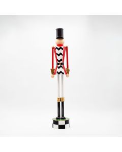 ΜΕΤΑΛΛΙΚΟΣ ΚΑΡΥΟΘΡΑΥΣΤΗΣ, ΜΑΥΡΟ ΚΑΡΟ ΜΕ ΚΟΚΚΙΝΟ, 90cm Eurolamp 600-47983