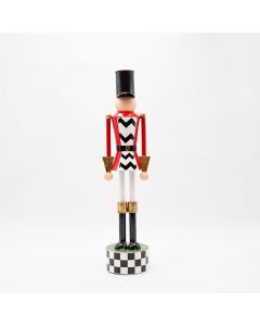 ΜΕΤΑΛΛΙΚΟΣ ΚΑΡΥΟΘΡΑΥΣΤΗΣ, ΜΑΥΡΟ ΚΑΡΟ ΜΕ ΚΟΚΚΙΝΟ, 46cm Eurolamp 600-47985