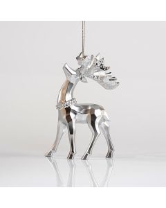 ΤΑΡΑΝΔΟΣ ΑΚΡΥΛΙΚΟΣ, ΜΑΤ ΑΣΗΜΙ, ΜΕ GLITTER, 7x11,6cm Eurolamp 600-44649