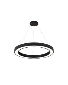 Κρεμαστό Φωτιστικό D60cm Led 68w 3CCT by switch on base Μαύρο Inlight 6073-60-BL