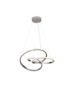 Κρεμαστό Φωτιστικό Χρώμιο D:45cm LED 40w 5800lm 3CCT by switch on base Inlight 6092-B-Chrome