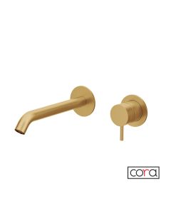 Μπαταρία Νιπτήρα Τοίχου cosmo PVD Gold Brushed Inox 316L 6118-211