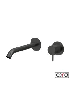 Μπαταρία Νιπτήρα Τοίχου cosmo PVD Black Brushed Inox 316L 6118-411