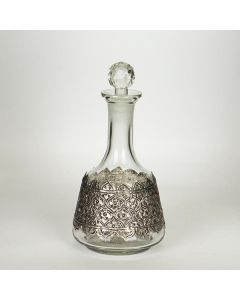 ΚΑΡΑΦΑ ΓΥΑΛΙΝΗ - ΜΕΤΑΛΛΙΚΗ ΑΣΗΜΙ  13x24cm Eurolamp 752-10514