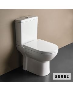 Λεκάνη Χαμηλής Πίεσης VELA με ενσωματωμένο Μπιντέ και απλό κάλυμμα 9001, Serel White 6716B00-300