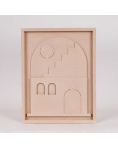 ΔΙΑΚΟΣΜΗΤΙΚΟ ΤΟΙΧΟΥ ΞΥΛΙΝΟ ΣΠΙΤΙ ΜΠΕΖ 40x3x50.8cm Eurolamp 812-40004