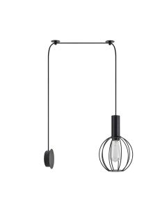 SE21-BL-4-NM1W-GR2 ADEPT TUBE Black Matt Wall Lamp Black Metal Grid+ HOMELIGHTING 77-8814
