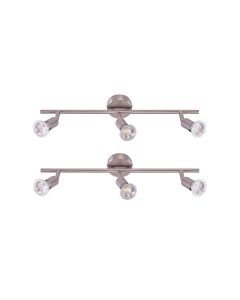 SE 140-C3 (x2) Saba Packet Nickel mat adjustable spotlight+ HOMELIGHTING 77-8848