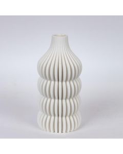 ΒΑΖΟ ΠΟΡΣΕΛΑΝΙΝΟ 3D ΛΕΥΚΟ 12x12x25cm Eurolamp 752-21097