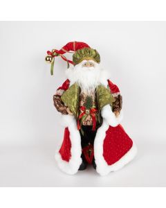 ΑΓΙΟΣ ΒΑΣΙΛΗΣ ΜΕ ΠΛΟΥΜΙΣΤΑ ΡΟΥΧΑ, 45.7cm Eurolamp 600-46476