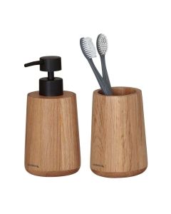 Earth oak set δοχείο κρεμοσάπουνου 150 ml & ποτήρι οδοντόβουρτσας Sealskin 800031
