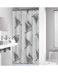 Birds 180x200 black κουρτίνα μπάνιου υφασμάτινη Sealskin  800141