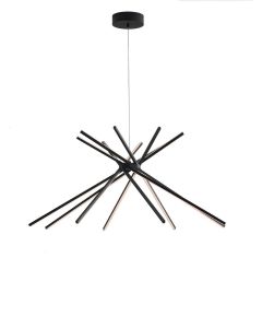 Φωτιστικό Κρεμαστό Ø113 εκ. Led 50w 3000lm 4000K Αλουμίνιο Μαύρο Ματ Luce Design Led-Shanghai-S8 Ner 8031440361293