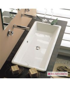 Νιπτήρας Πορσελάνης Gaia80 87,5x39,5 Scarabeo White 8033-300