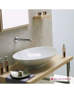 Νιπτήρας Πορσελάνης Neck 63x45 Scarabeo White 8045-300