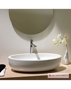 Νιπτήρας Πορσελάνης Planet 66x38,5 Scarabeo White 8111-300