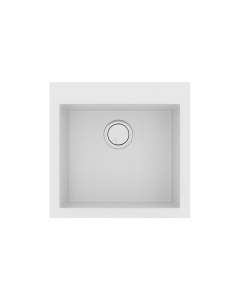 Νεροχύτης Κουζίνας 50x50cm Ένθετος Ερμάριο 50cm Γρανίτης Sanitec Ultra Granite 816-30-Bianco 